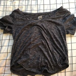 grey crop athletic top